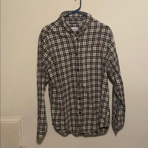 Columbia button down medium black and white plaid